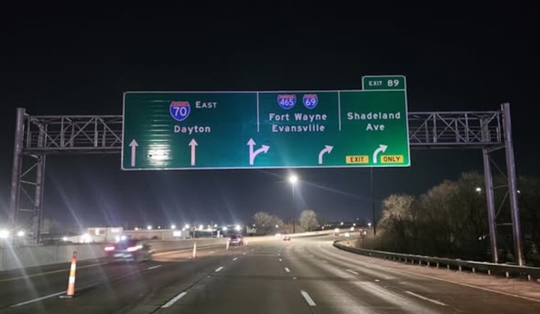Overnight Roadwork Scheduled on I-70, INDOT Announces Lane and Ramp Closures in East Central Indiana