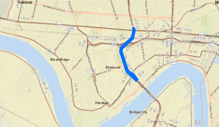 Overnight Roadwork Scheduled on LA 3152 in Jefferson Parish, Expect Lane Closures and Delays