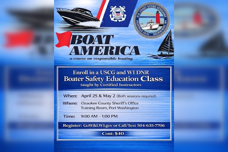 Ozaukee County Sheriff’s Office Announces Boating Safety Class for Spring Season