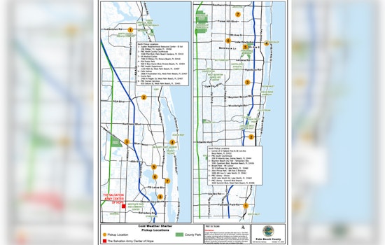 Palm Beach County Opens Shelters as Temperatures Drop, Offering Respite from the Cold