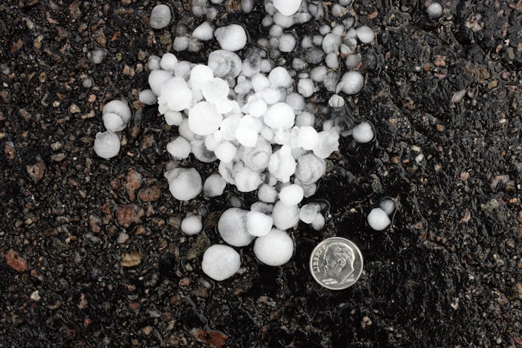 Ping-Pong Hail Hammers Jasper, Shuts Down Highway 136