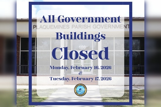 Plaquemines Parish Announces Presidents Day and Mardi Gras Closures and Service Interruptions