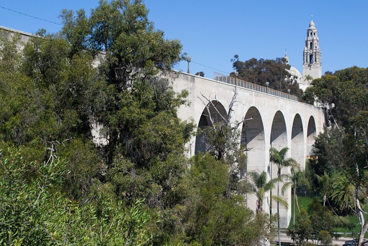 Predawn Blaze Inside Cabrillo Bridge Rattles Balboa Park