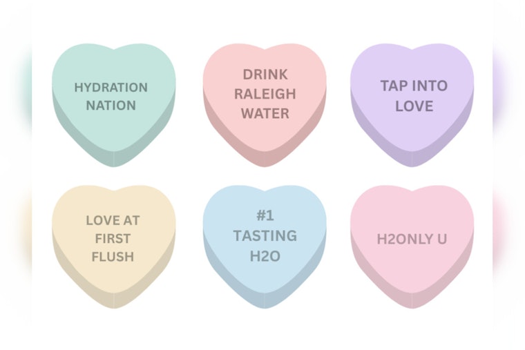 Raleigh Water Celebrates Staff with Valentine's Day Themed Conversation Hearts