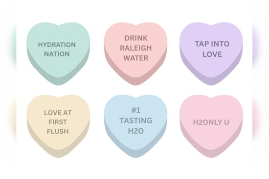 Raleigh Water Celebrates Staff with Valentine's Day Themed Conversation Hearts
