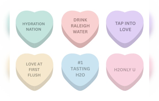 Raleigh Water Celebrates Staff with Valentine's Day Themed Conversation Hearts