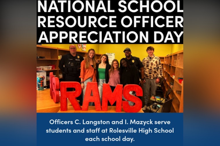 Rolesville Police Celebrate National School Resource Officer Appreciation Day and Commend Officer C. Langston and Officer I. Mazyck