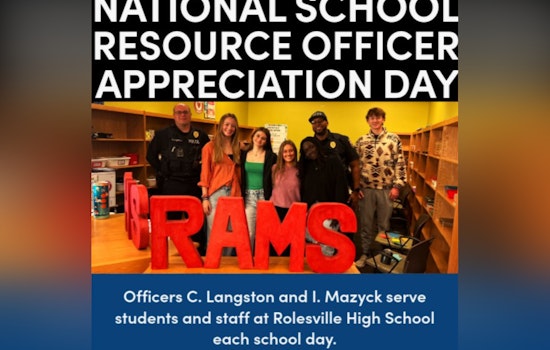 Rolesville Police Celebrate National School Resource Officer Appreciation Day and Commend Officer C. Langston and Officer I. Mazyck
