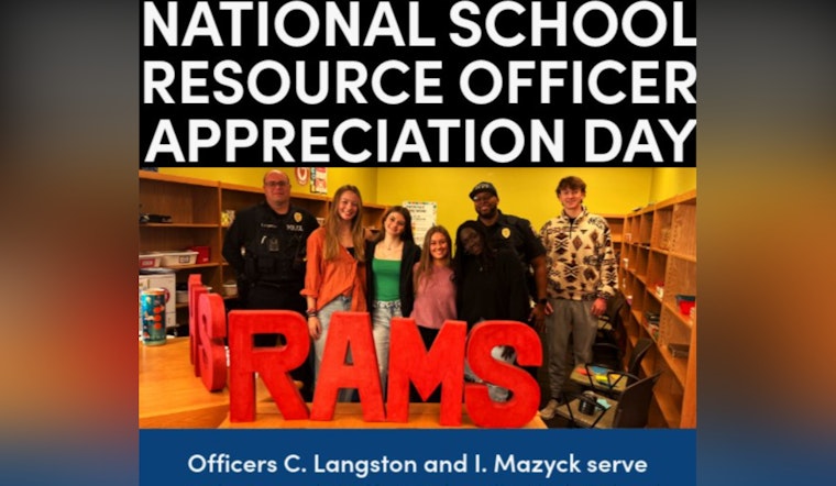 Rolesville Police Celebrate National School Resource Officer Appreciation Day and Commend Officer C. Langston and Officer I. Mazyck