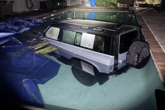 San Mateo Suspected DUI Driver Turns Backyard Pool Into Parking Spot