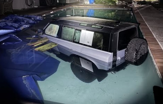 San Mateo Suspected DUI Driver Turns Backyard Pool Into Parking Spot