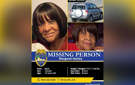 Search Intensifies for Missing Senior Margaret Hanley in Jacksonville as Public Is Urged to Assist