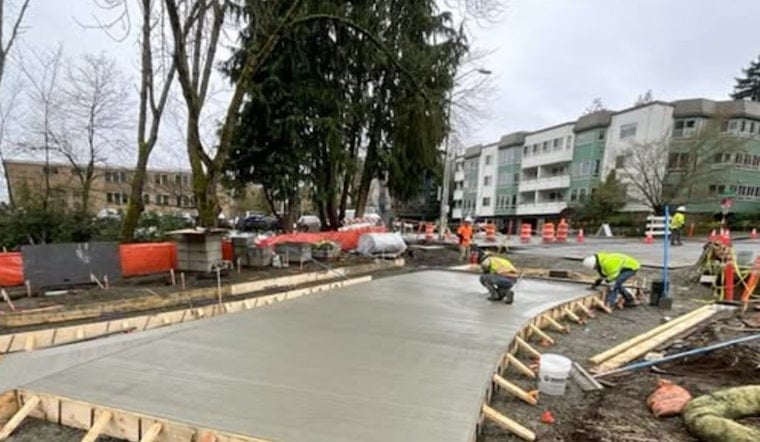 Spin Zone as Pinehurst Roundabout Rises by Future Light Rail Stop