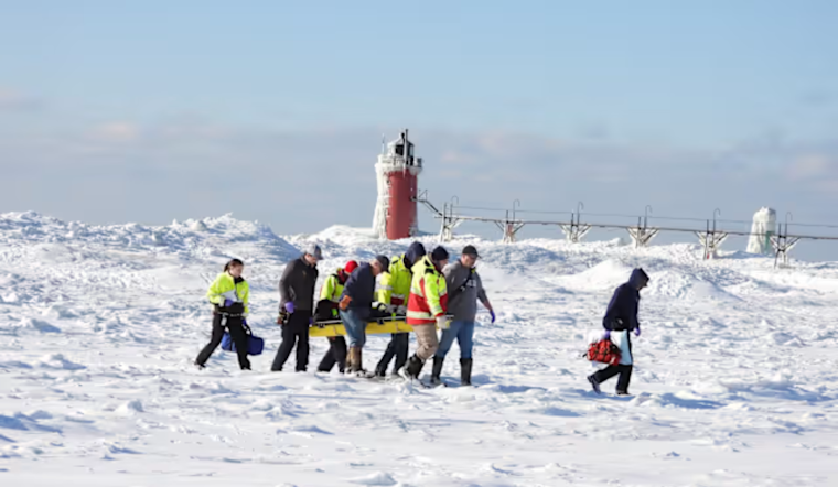 Second Ice-Related Injury This Winter Prompts South Haven Officials to Warn Against Lake Michigan Ice Shelves