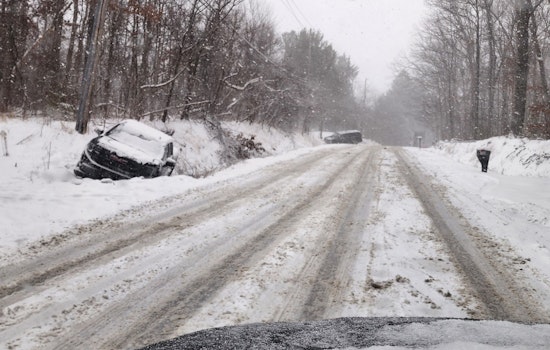 Snow-Slick SR 303 Becomes Ditch Row, Brunswick Commute Stalls Out