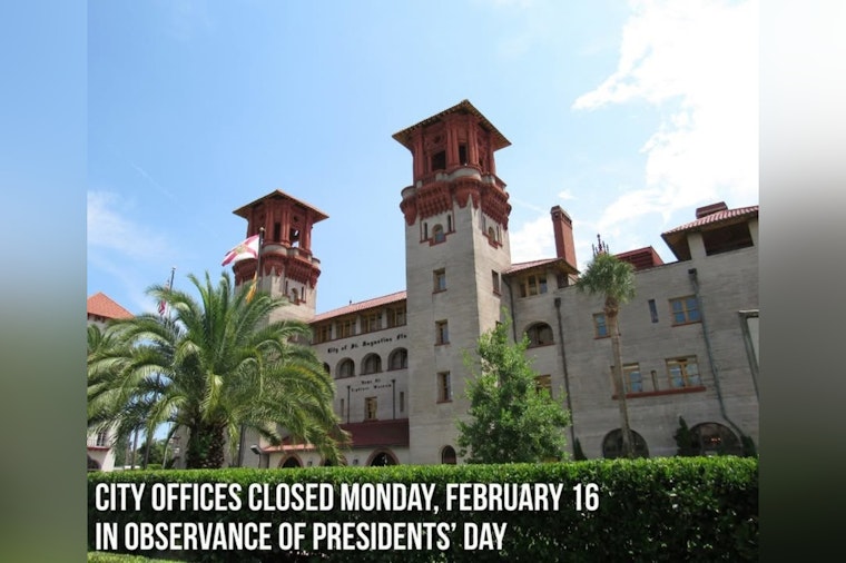 St. Augustine Celebrates Presidents' Day: City Offices Closed, Free Parking Offered, and Uninterrupted Garbage Services
