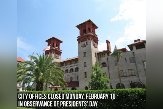 St. Augustine Celebrates Presidents' Day: City Offices Closed, Free Parking Offered, and Uninterrupted Garbage Services