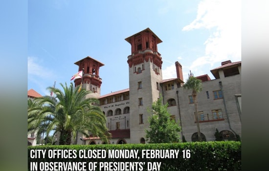 St. Augustine Celebrates Presidents' Day: City Offices Closed, Free Parking Offered, and Uninterrupted Garbage Services