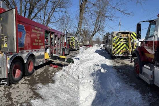 St. Clair Township Dog Rescued from 30ft Well by Fire and Rescue Crews