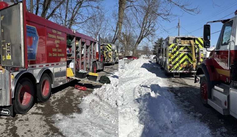 St. Clair Township Dog Rescued from 30ft Well by Fire and Rescue Crews