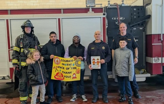 St. Leo the Great School Students Brighten Day at Cleveland's Station 42 with Visits and Cards