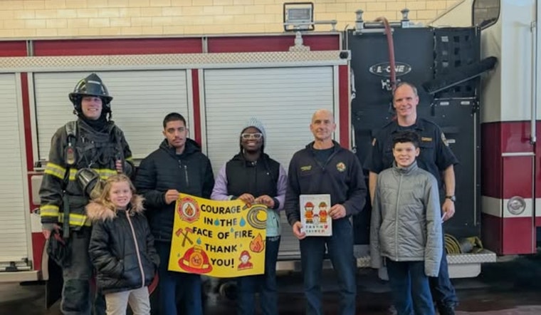 St. Leo the Great School Students Brighten Day at Cleveland's Station 42 with Visits and Cards