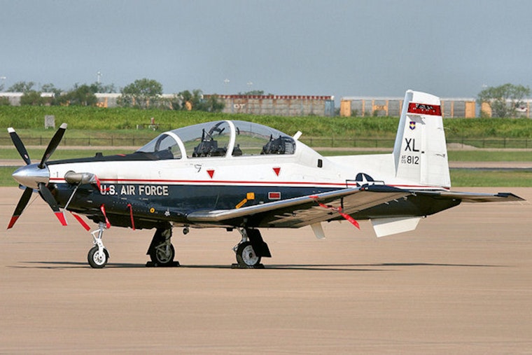 T-6 Trainer Skids In Nose-Gear Scare At Laughlin Air Force Base