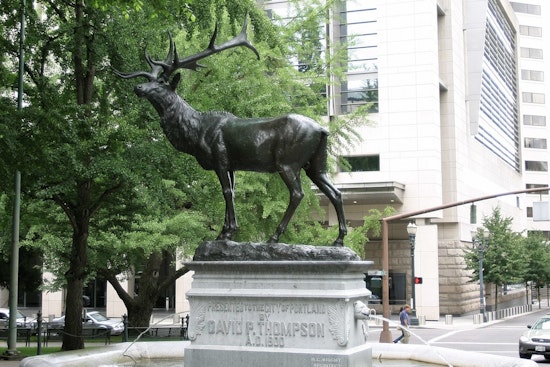 Thompson Elk Trots Back To Downtown Portland After Fiery Hiatus