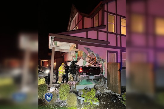 Tigard Pickup Goes Airborne, Slams Into Home as Family Sleeps
