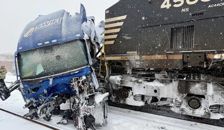 Train Strikes Semi Truck on Snowy Gastonia Tracks With No Injuries Reported as Locals Demand Safety Improvements