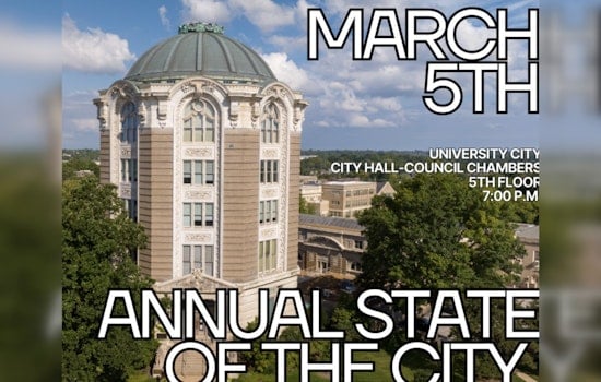 University City Announces Annual State of the City Address with Mayor Crow and Interim City Manager Sharp for March 5, 2026