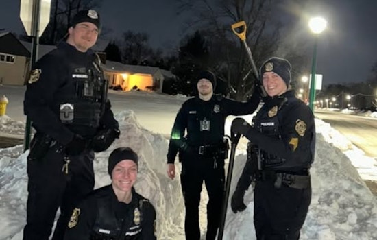 Upper Arlington Police Officers Go Beyond the Call, Shovel Snow for Residents in Act of Community Service