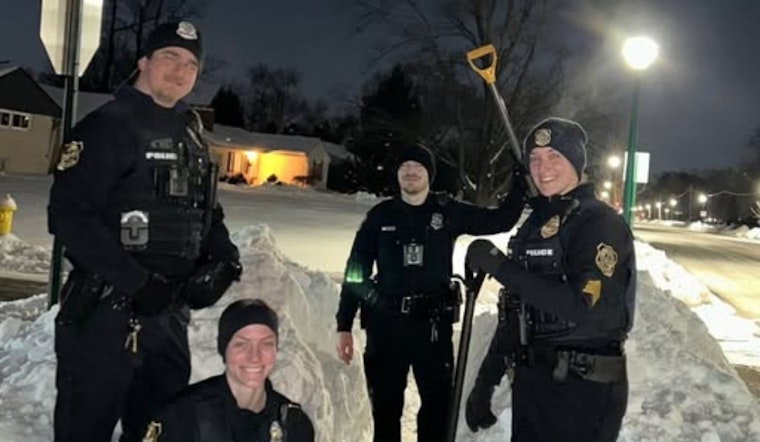 Upper Arlington Police Officers Go Beyond the Call, Shovel Snow for Residents in Act of Community Service