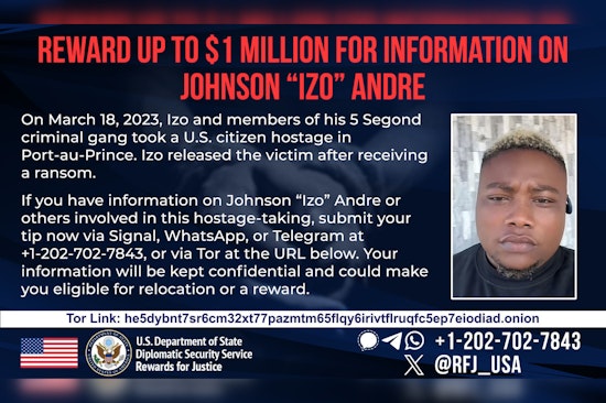 U.S. Slaps $1 Million Bounty on Haiti Gang Boss ‘Izo’ Andre