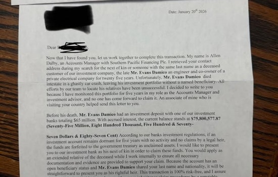 Washington County Sheriff Warns Residents of Rising International Inheritance Scam Attempts