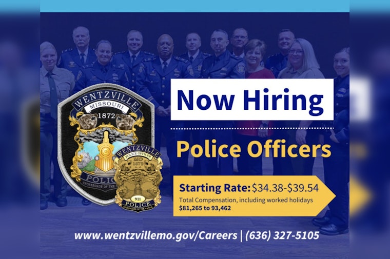 Wentzville Police Department Launches Recruitment Drive for Experienced Officers with Attractive Benefits Package