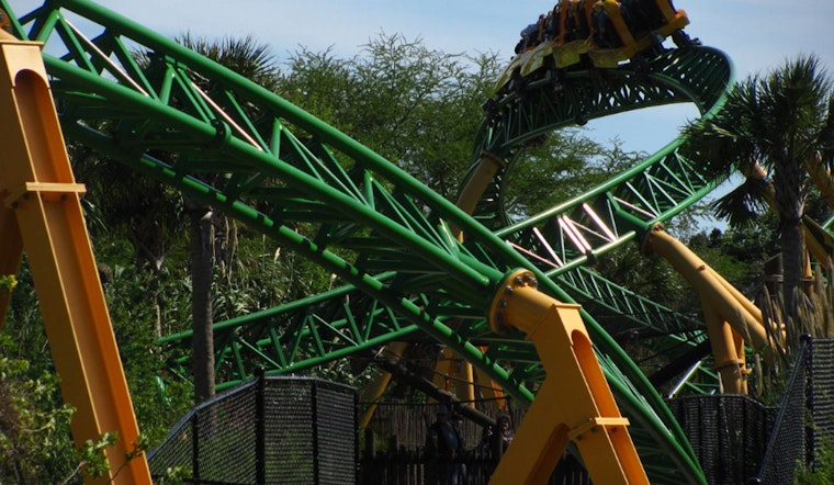 Wild Busch Gardens Clip Shows Workers Dangling From Cheetah Hunt Coaster Tracks