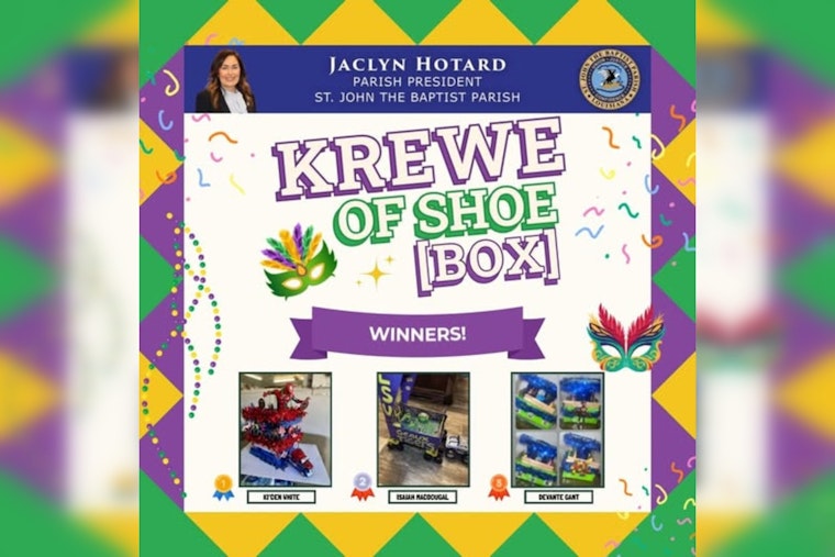 Young Creators Triumph in St. John the Baptist Parish's Krewe of Shoebox Mardi Gras Competition