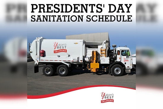 Yukon Announces Sanitation Schedule Shift for Presidents Day and Moves Monday Trash Pickups to Tuesday