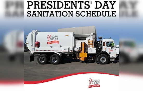 Yukon Announces Sanitation Schedule Shift for Presidents Day and Moves Monday Trash Pickups to Tuesday