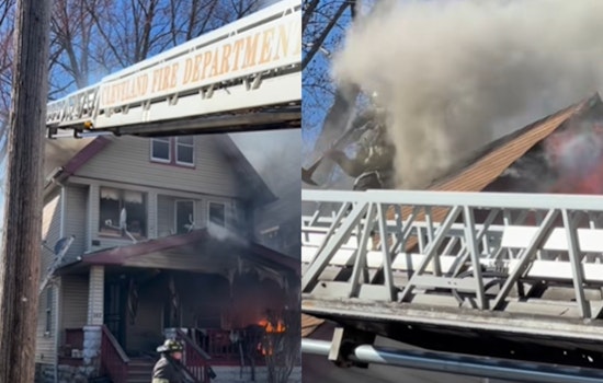 VIDEO: Backyard Burn Near E. 123rd Explodes Into $100K Blaze, Drives Cleveland Family Out