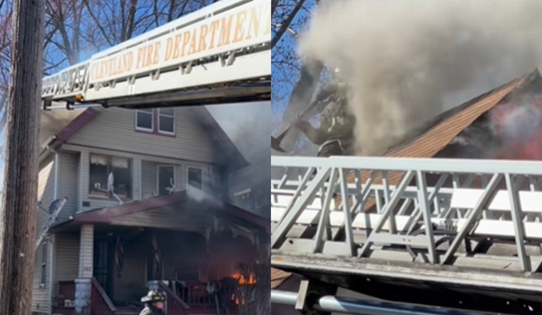 VIDEO: Backyard Burn Near E. 123rd Explodes Into $100K Blaze, Drives Cleveland Family Out