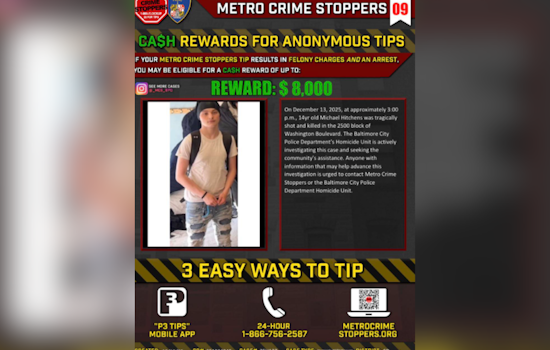 Baltimore Puts Up $8K To Catch Killer Of 14-Year-Old Morrell Park Boy