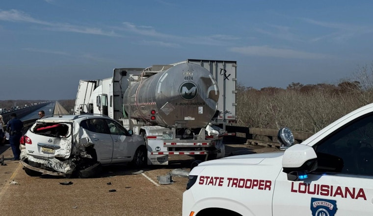 Basin Bridge Pileup Brings I-10 West To A Screeching Halt Near Butte La Rose