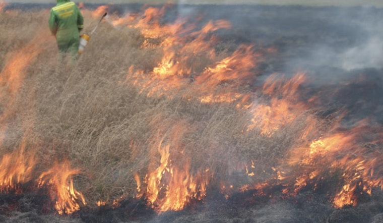 Blaine County Grassfire Near Watonga Chokes Roads, Triggers Fire Warning