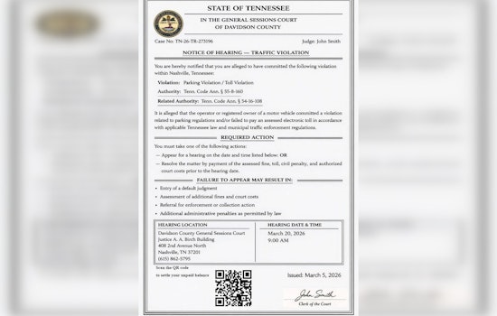 Bogus QR Code ‘Court Notices’ Flood Nashville Mailboxes, Cops Warn