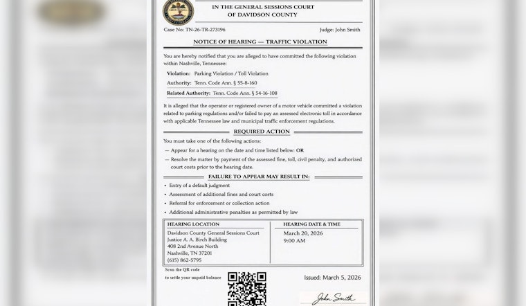 Bogus QR Code ‘Court Notices’ Flood Nashville Mailboxes, Cops Warn
