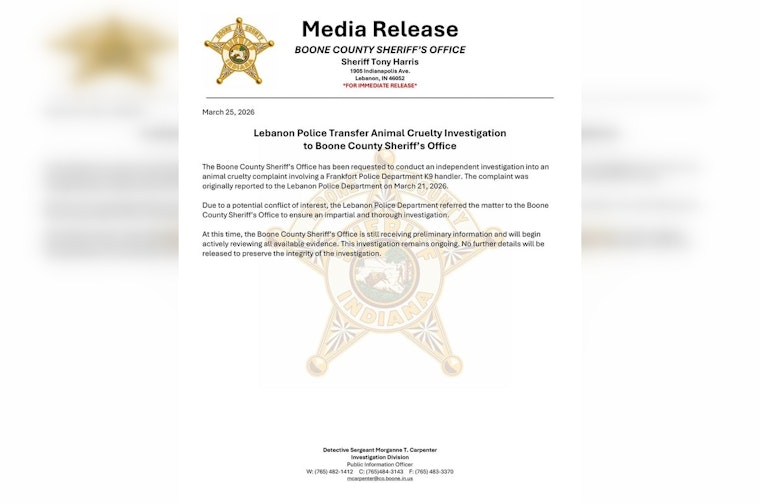 Boone County Cops Take Over K-9 Cruelty Case Tied to Frankfort Handler