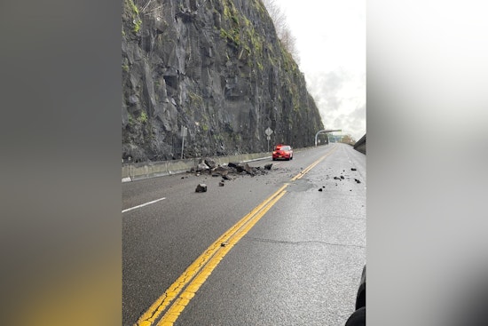 Boulders Crash Onto OR 99E, Crippling Commute By Oregon City Tunnel