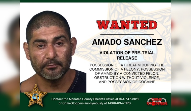 Bradenton Sheriff On Hunt For Wanted Man In Gun, Cocaine Case